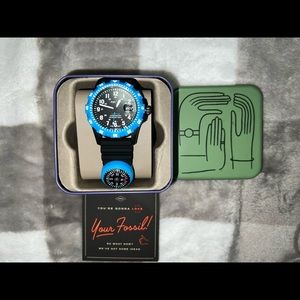 Fossil FB-Adventure Three-Hand Date Black Silicone Watch